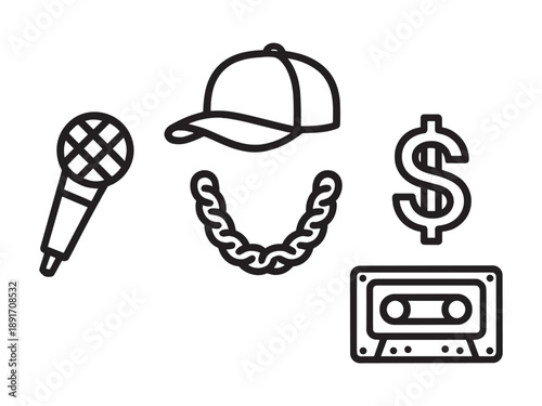 Hip hop culture and rap music lifestyle icons