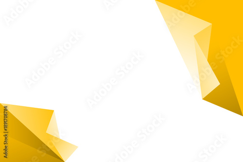 Yellow and white triangle abstract background with technology concept for template, poster, wallpaper, flyer design. Vector illustration	