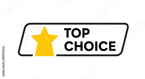 Top Choice Award Star Badge Graphic.