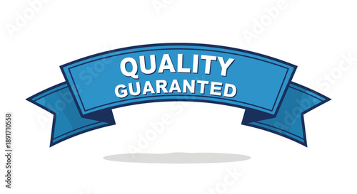 Blue Ribbon Banner Guaranteeing Quality and Excellence.
