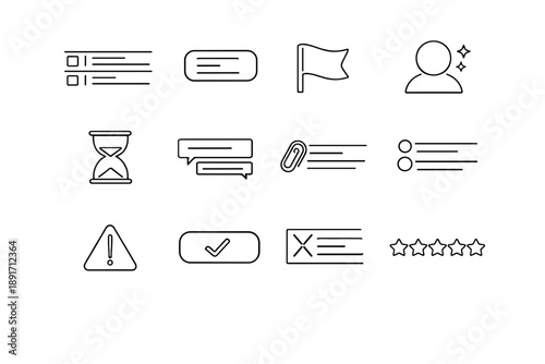 Ticket tech minimalist icon shimmer close hollow vector avatar escalation placeholder priority
