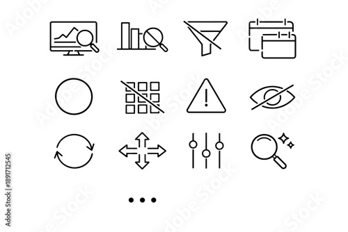 Filter data simple unavailable icon image vector analytics date calendar generation empty