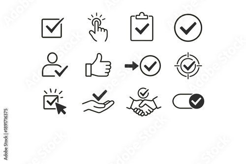 Icon permission simple action checkpoint approval generation indicator image marker transparency cue