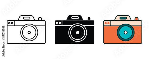 Camera icon set. camera photography icon. Take photo icon. Camera signs. Photography flash symbol vector illustration.