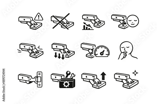 Silhouette arrows upkeep hinge focus routine maintenance longevity vector habit icon icons