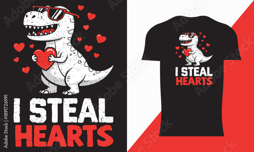 i STEAL HEARTS CUSTOM VALENTINE'S T-SHIRT DESIGN