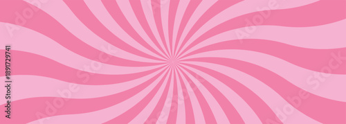 Vibrant pink sunburst pattern with wavy lines