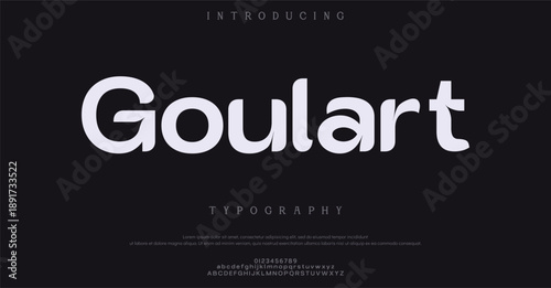 Goulart  futuristic sans serif font with clean lines and curved endings, perfect for digital branding