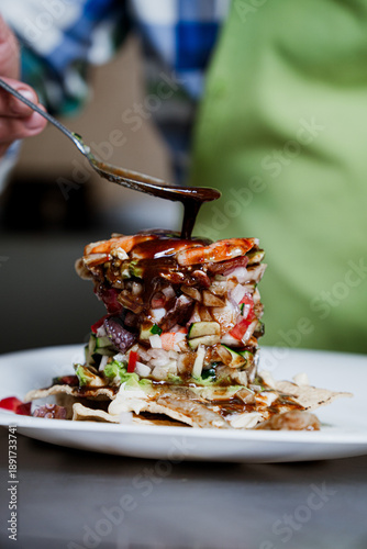 Seafood Tower with sauce