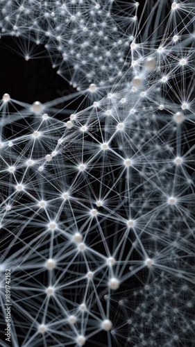 Abstraktes KI-Netzwerk aus verbundenen Knoten