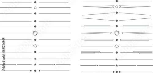 Elegant Decorative Dividers and Text Separators Minimalist Line Ornaments for Editorial, Wedding and Luxury Branding