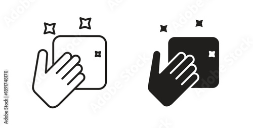 Clean icon vector Illustration and outline Icons. vector silhouette.
