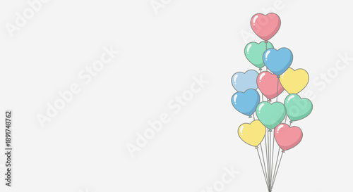 Colorful Balloons Floating in the Air.