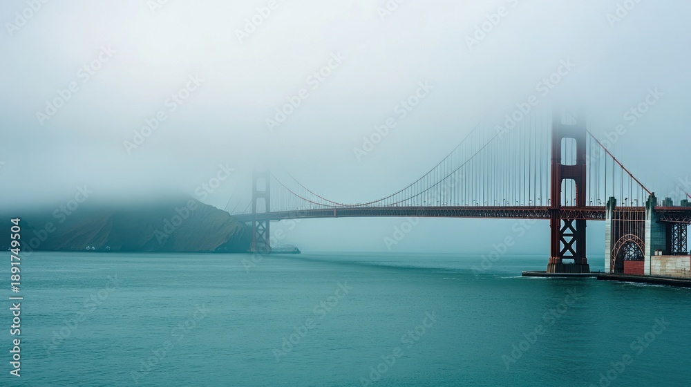 Obraz premium Foggy Golden Gate Bridge (1)