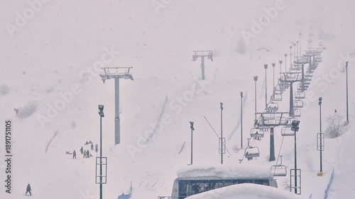 Winter Ski Resort in Prato Nevoso Italy with Chairlifts