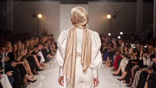 Wallpaper Mural Model on fashion runway with audience Torontodigital.ca