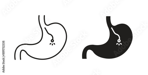 Endoscopy icon vector Illustration and outline Icons. vector silhouette.