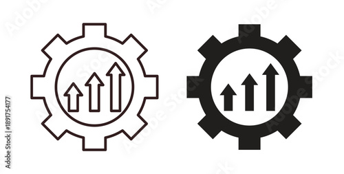 Improvement icon vector Illustration and outline Icons. vector silhouette.