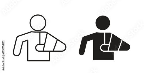 Injury icon vector Illustration and outline Icons. vector silhouette.