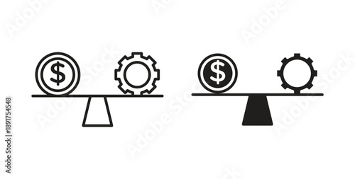 Leverage icon vector Illustration and outline Icons. vector silhouette.