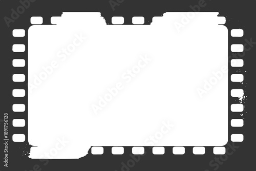 film frame with a transparent background.Blank film strip graphic.
