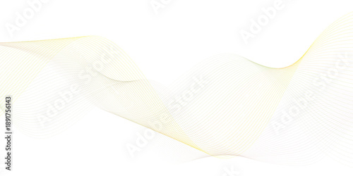 Dynamic flowing wave lines design element. Futuristic technology and sound wave pattern.