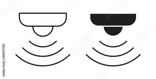 Motion sensor icon vector Illustration and outline Icons. vector silhouette.