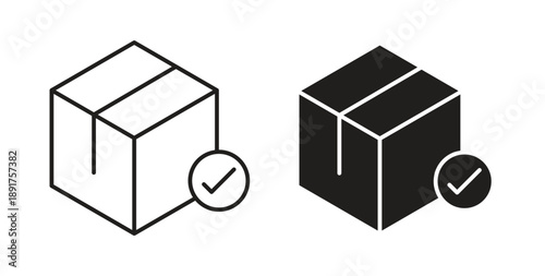 Order receive icon vector Illustration and outline Icons. vector silhouette.