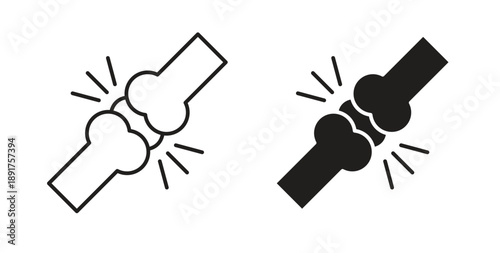 Osteoporosis icon vector Illustration and outline Icons. vector silhouette.