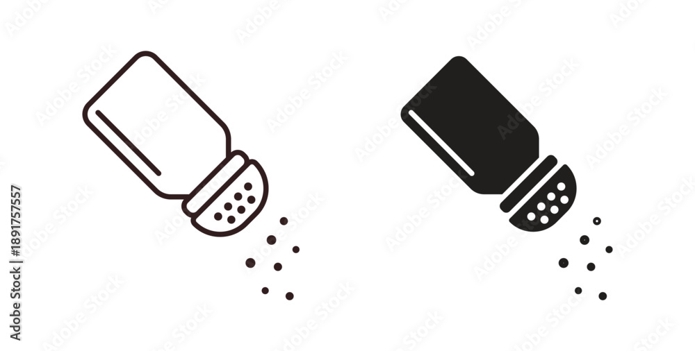 Αυτοκόλλητο Pepper shaker icon vector Illustration and outline Icons