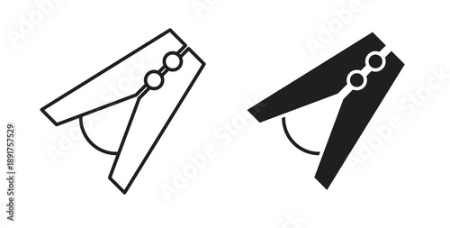 Peg icon vector Illustration and outline Icons. vector silhouette.