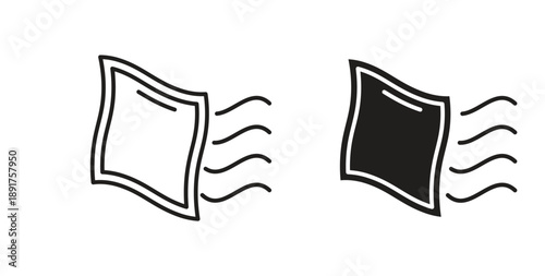 Rag icon vector Illustration and outline Icons. vector silhouette.