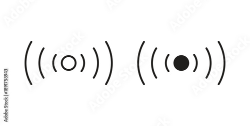 Sensor icon vector Illustration and outline Icons. vector silhouette.