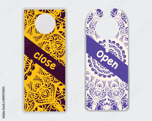 Office door welcome and do not disturb hanger with elegant design