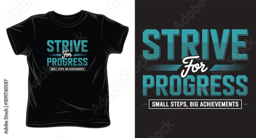 Inspire design typography slogan for t-shirt design with two overlapping circles and creative texture