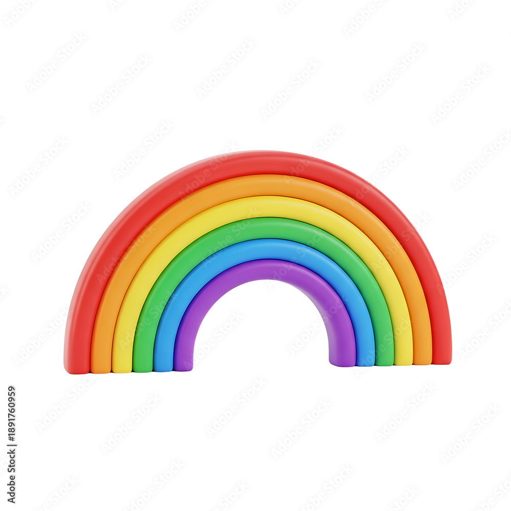 Fototapeta premium A colorful rainbow toy on transparent background