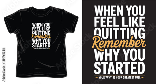 Inspirational quote typography for t-shirt design featuring bold block letters and elegant script for fitness motivation