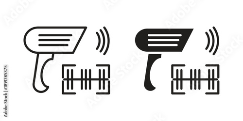 Barcode scanner icon vector design. Vector elements for infographic web