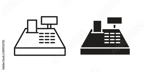Cash register icon vector design. Vector elements for infographic web