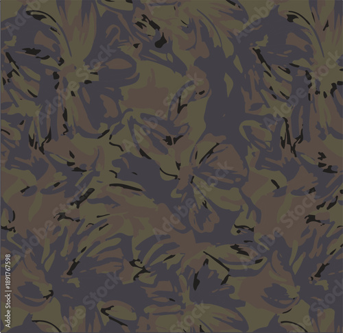 Seamless graphical flowers pattern in vector. Abstract flower pattern design
