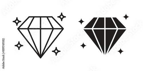 Diamond icon vector design. Vector elements for infographic web