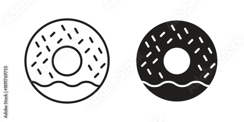 Donut icon vector design. Vector elements for infographic web