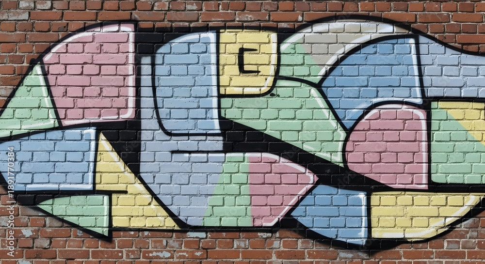 Obraz premium Colorful Graffiti Art on Brick Wall.