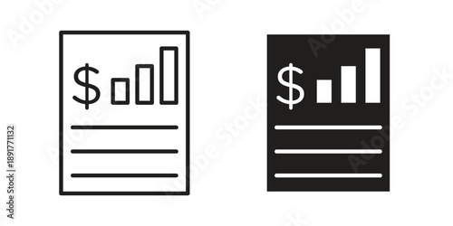 Financial report icon vector design. Vector elements for infographic web