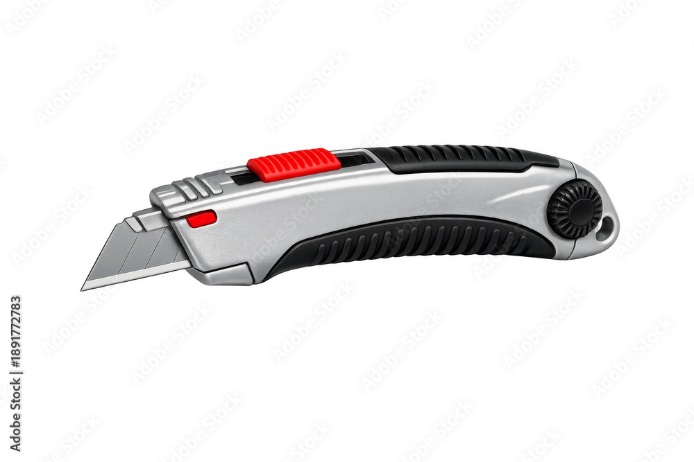 Obraz premium Utility knife with sharp razor blade for cutting