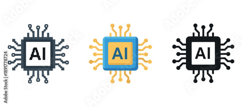 Colorful ai circuit chip designs showcasing technological creativity and innovation