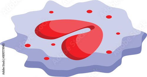 Red blood dripping, forming heart shape, symbolizing love and donation for medical purposes