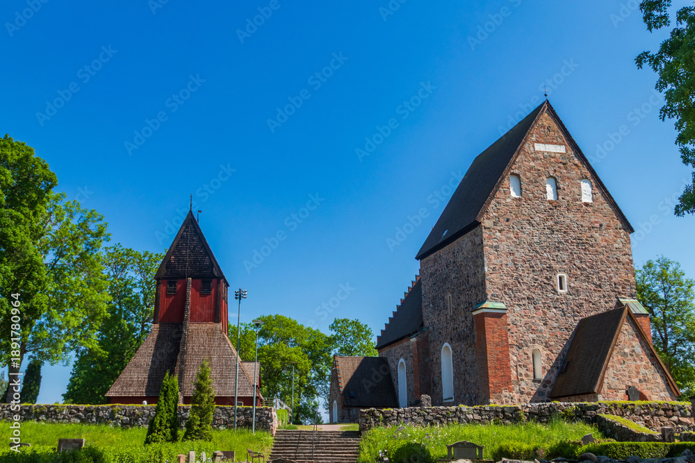 Fototapeta premium Church of Old Uppsala in Uppsala, Sweden