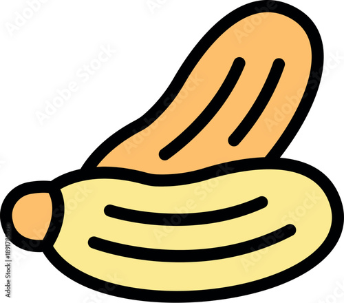 Half peeled peanut isolated on white background representing healthy food and snacks