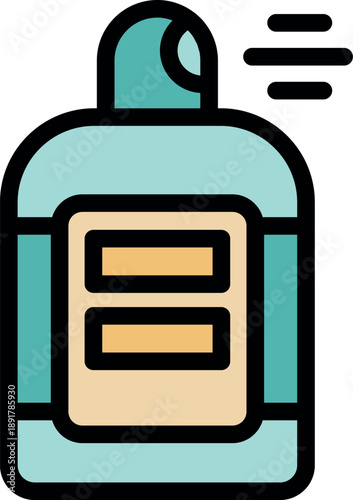 Open cologne bottle releasing a fresh, masculine scent, ideal for representing fragrance, men's grooming, or personal care products